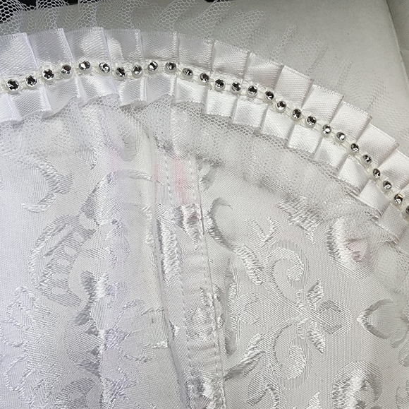 Boned Corset with brocade fabric - Picture 3 of 4